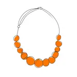 chunky orange bead necklace image